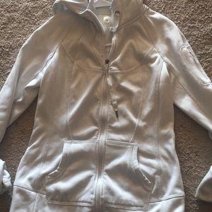 White and Gray athletic jacket